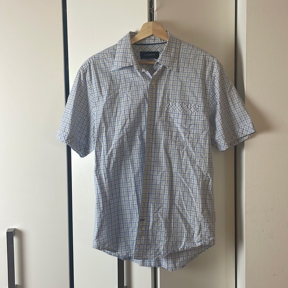 J CAMPBELL Blue Fine Japanese Stiching Shirt - Picture 2 of 5